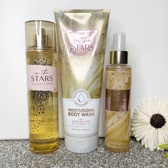 Bath & Body Works In The Stars Gift Set Body Shimmer Body Wash NWT - Picture 2 of 5